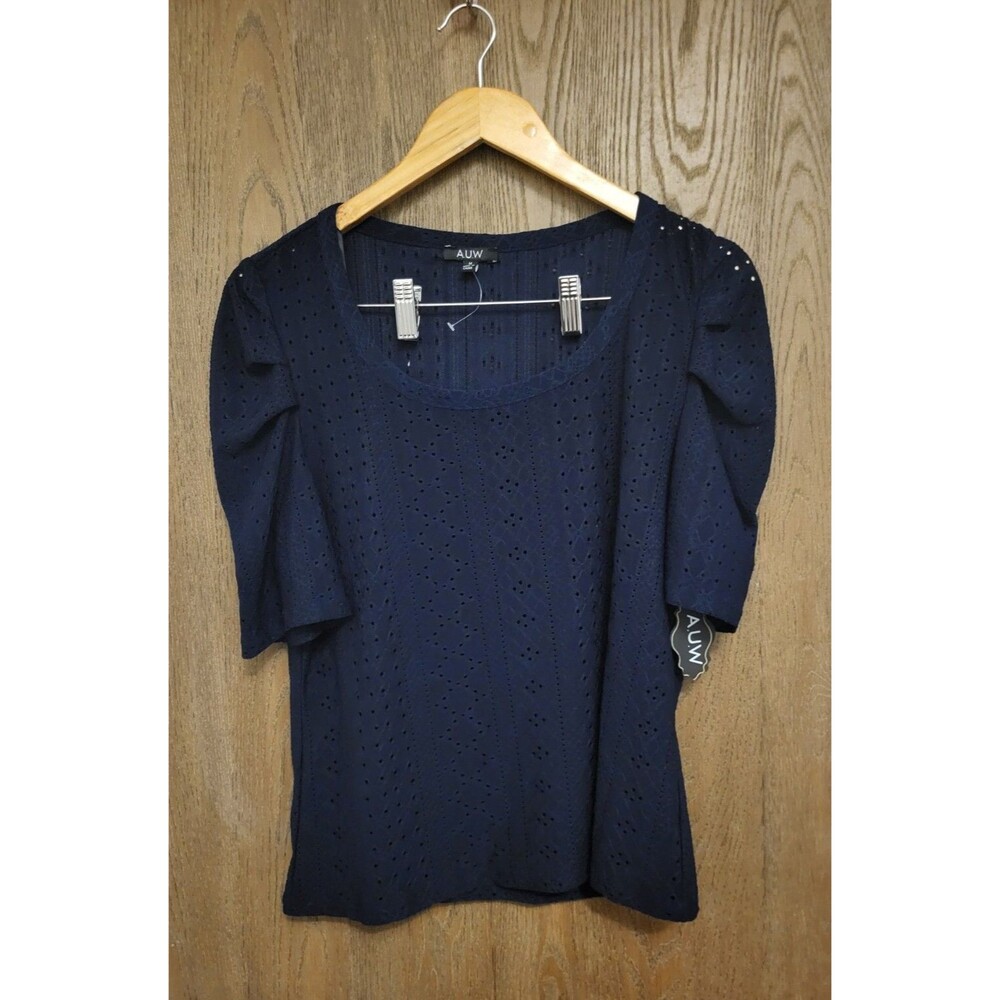 AUW Women's Navy Blue Shirt Size Medium